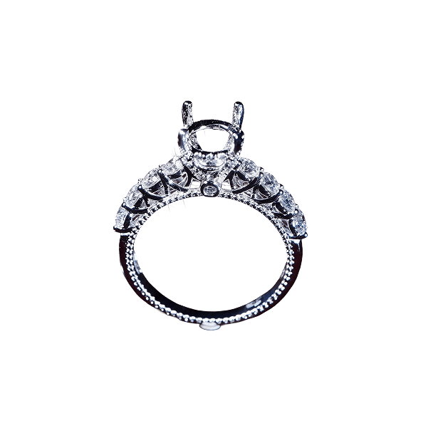 Ổ nhẫn cầu hôn vàng trắng 18K, kiểu vintage — mã 156